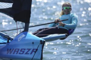 Young sailors take part in the Inspire Racing x WASZP program. Spain SailGP, Event 6, Season 2 in Cadiz, Andalucia, Spain. 9th October 2021. 