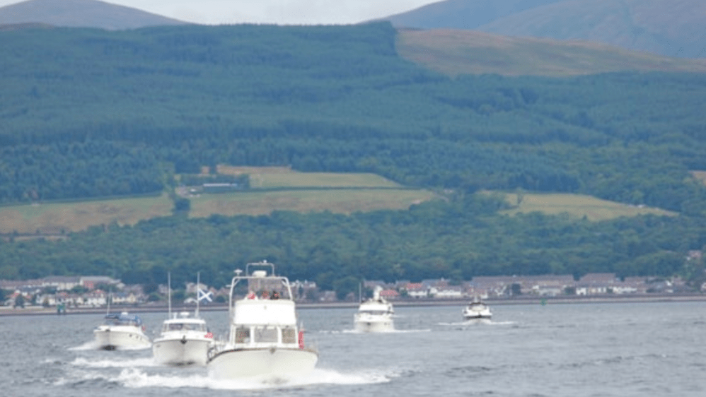 Motor boats on Clyde which may come under financial burden after Peel Ports announced plans to impose fee