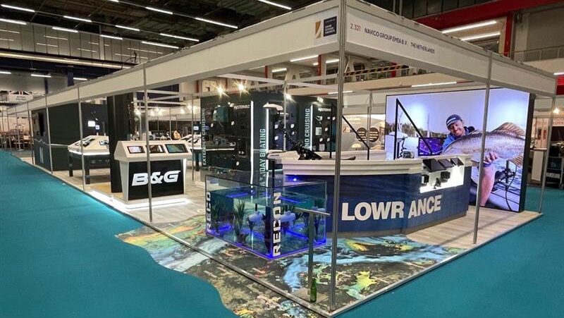Navico's stand at Metstrade 2025 before show opened