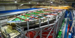 Teams are beginning lamination of Hull No.1 of the Sunseeker 134 superyacht