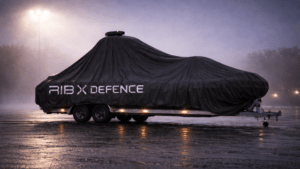 RIB-X craft with black cover