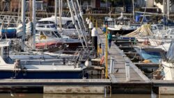 Watchet Marina pontoon walkway