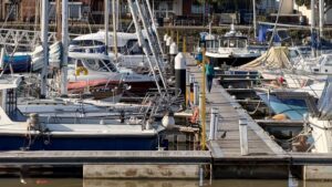 Watchet Marina pontoon walkway