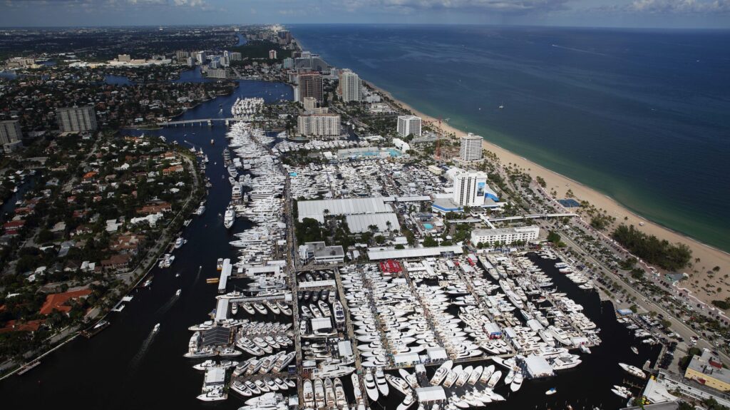 Fort Lauderdale aerial view of boat show