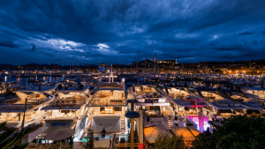 storm clouds gather over Cannes in 2018