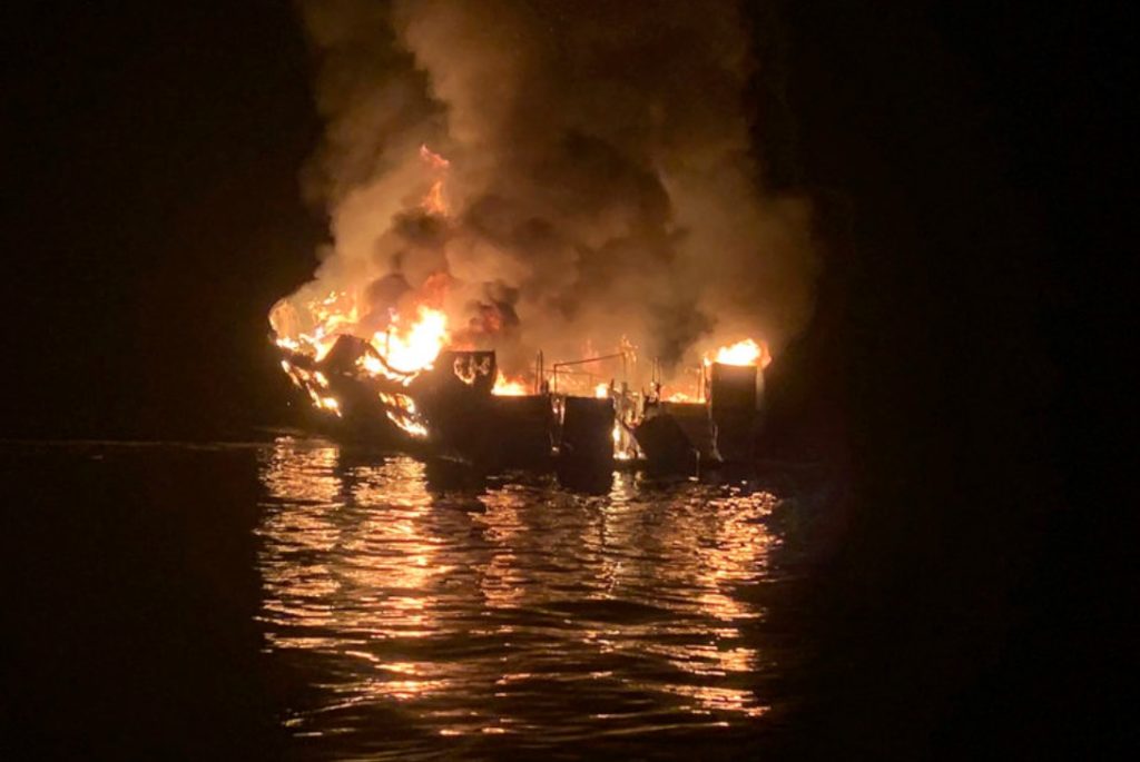 Incendio in una barca di concezione