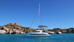 Catamaran at sea