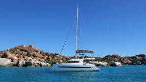Catamaran at sea
