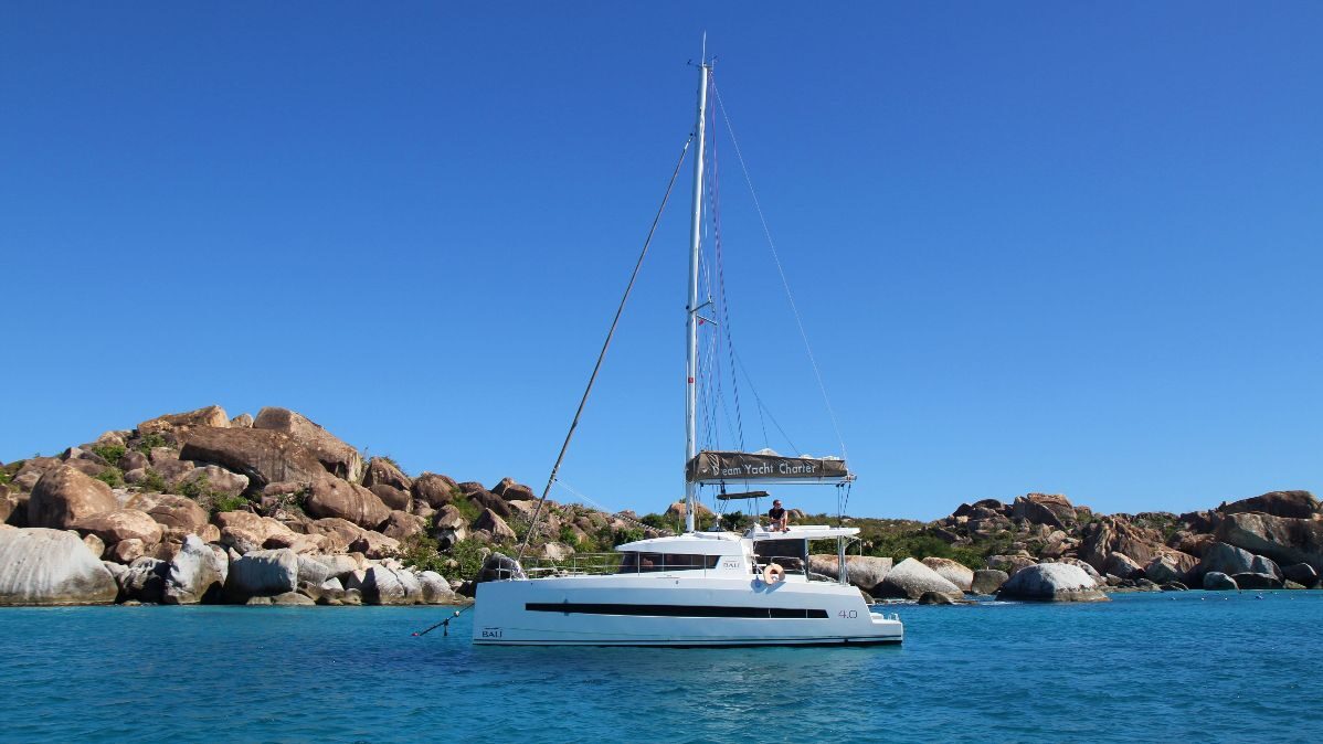 Catamaran at sea