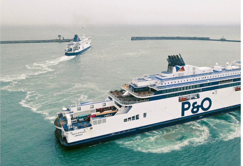 P&O ferry coming into port.