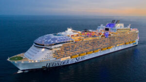 Largest cruise ship in the world – with 19 swimming pools – sets sail