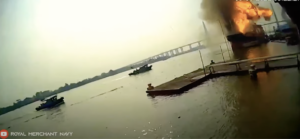 Horrifying moment oil tanker explodes in Bangkok