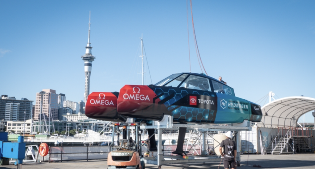 Emirates Team New Zealand chase boat