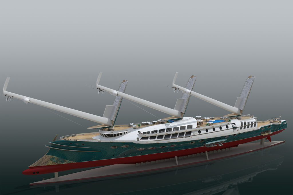 The Glory expedition yacht tilting sails