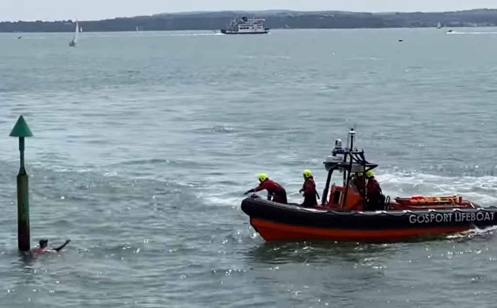 Gafirs Gosport lifeboat rescue in Portsmouth Harbour