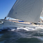 Oyster sailing yacht on the water