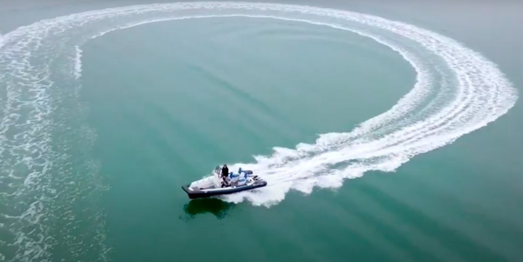 best electric RIB from RS Electric performing on water