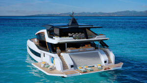 stern of catamaran