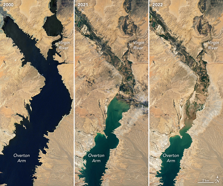 Lake Mead satellite images
