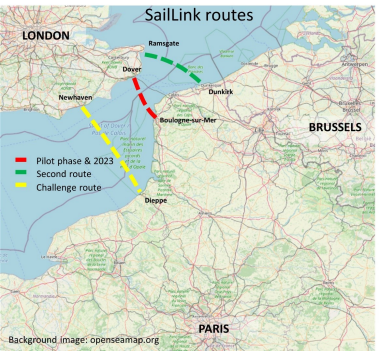 Saillink ferry route map