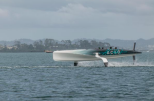 New AC40 tow tested behind ETNZ’s hydrogen chase boat