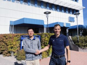 Danny Tao, Co-founder and CEO of ePropulsion & Niklas Lindell, CEO of KGK Motor AB