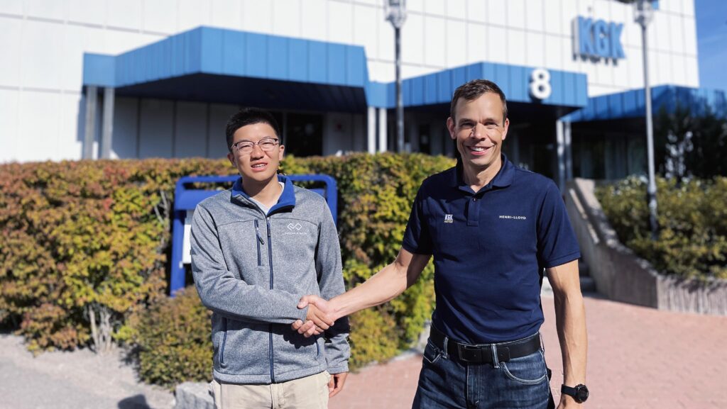 Danny Tao, Co-founder and CEO of ePropulsion & Niklas Lindell, CEO of KGK Motor AB