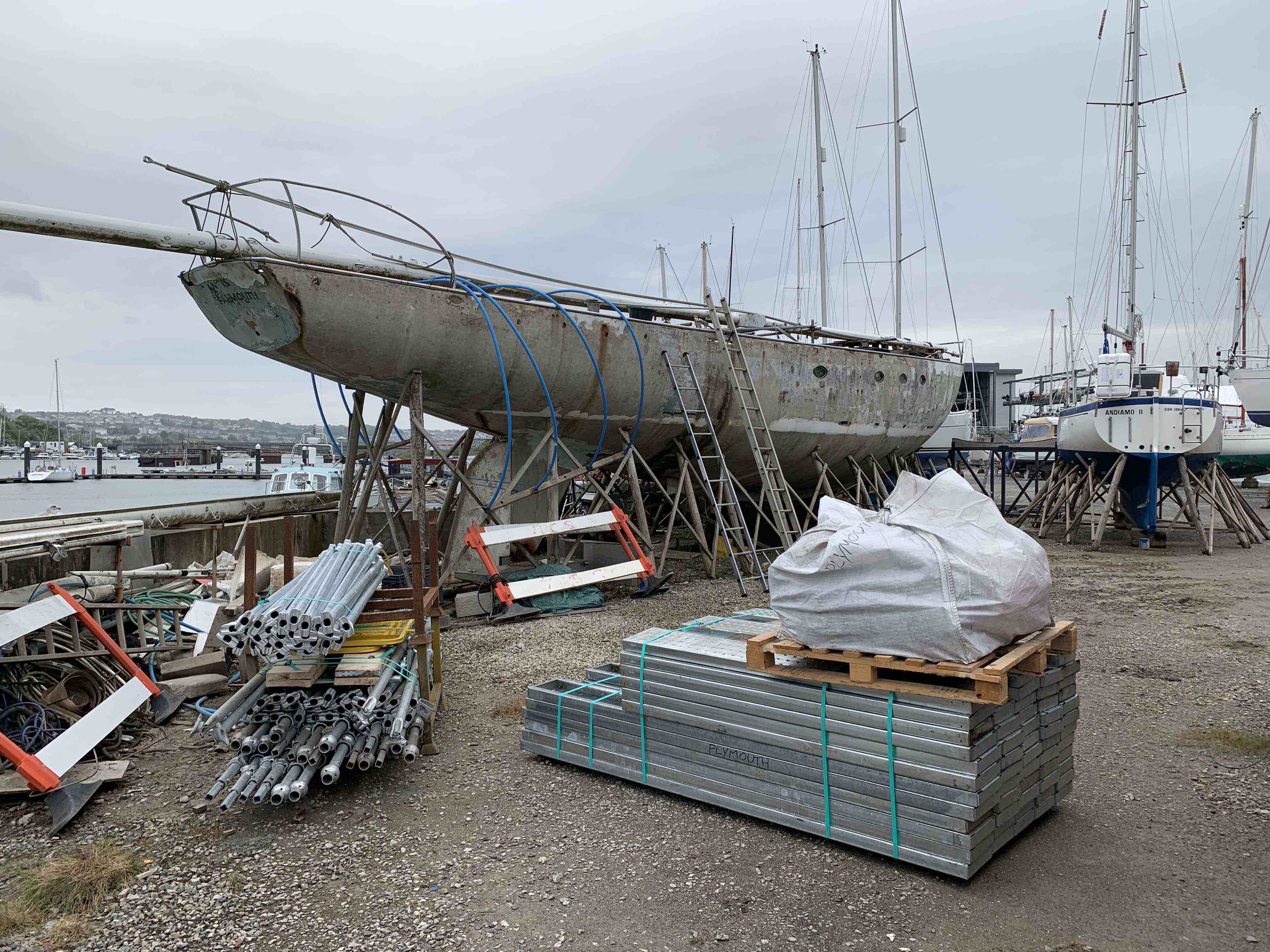 ex-ocean-youth-club-72ft-ketch-francis-drake-being-restored-in-plymouth