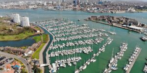 Haslar marina from the air