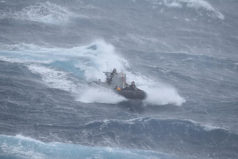 NZ Defence rescue catamaran sailor.