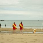 RNLI lifeguards at Coldingham Sands
