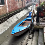 Venice canals run dry