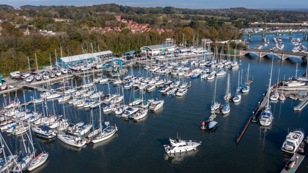 Aerial image of Deacons Marina in Southampton