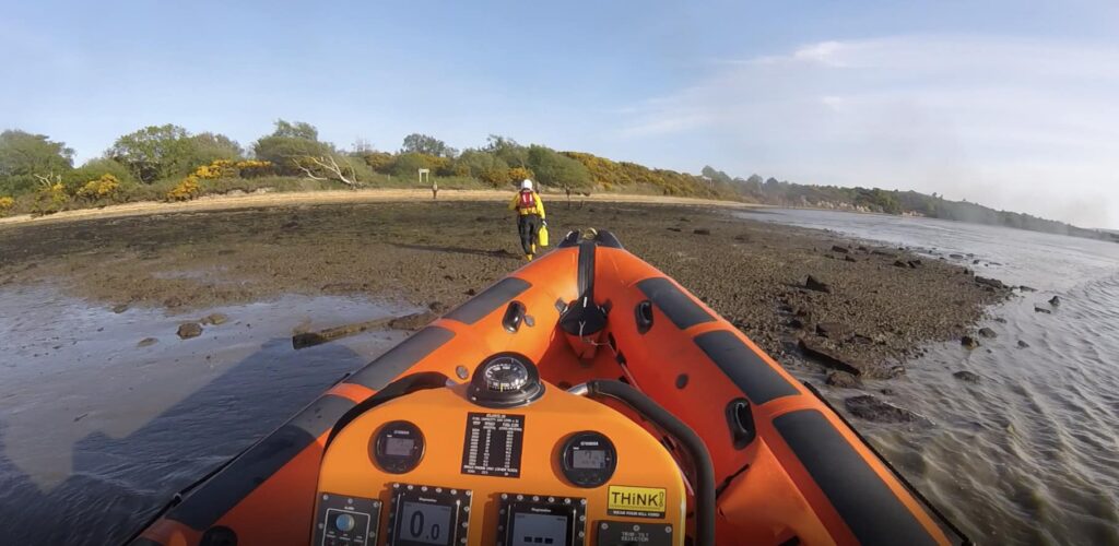 Poole lifeboats launch to vessel on fire