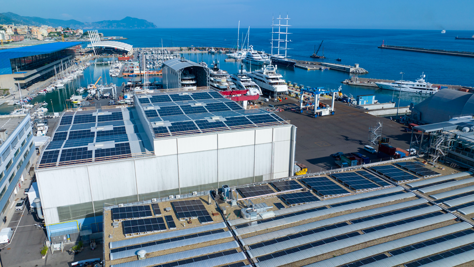 Amico & Co’s new photovoltaic system installed here in the Genoa shipyard
