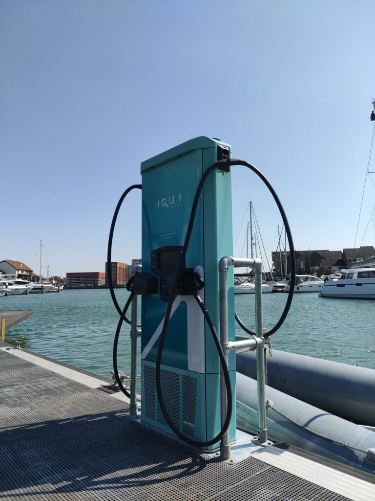 Aqua superPower 75 rapid marine electric charger will be used on UK south coast