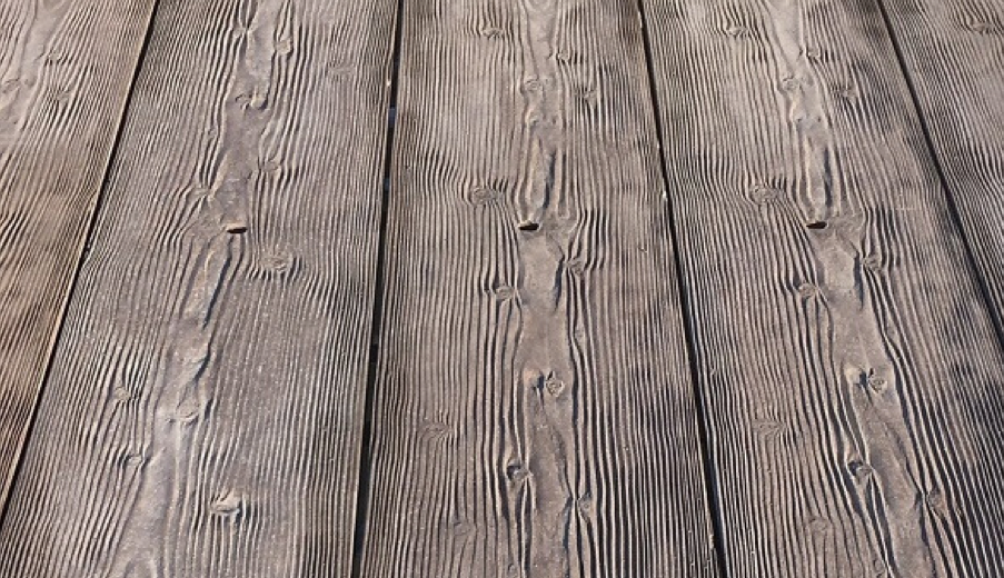 close up detail of timber effect concrete from ICMS
