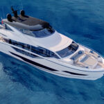 Sunseeker Ocean 182 luxury motorboat from birds eye