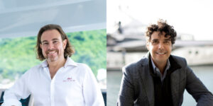Olivier Besson, director ejecutivo de Asia Yachting, y Greg Gheraia, director de BlackOrange