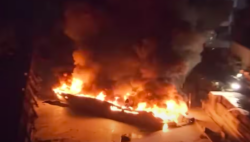 Boat on fire in Sydney