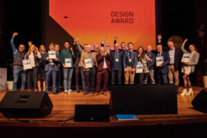 DAME design award winners on stage