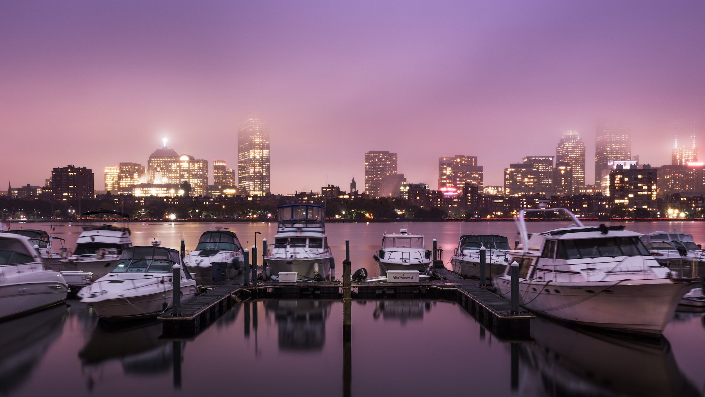 Boats at a marine in Cambridge, USA