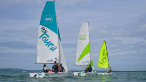 three sailing dinghies from RS Sailing