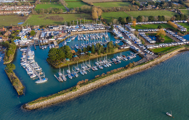 Emsworth Yacht Harbour aerial shot
