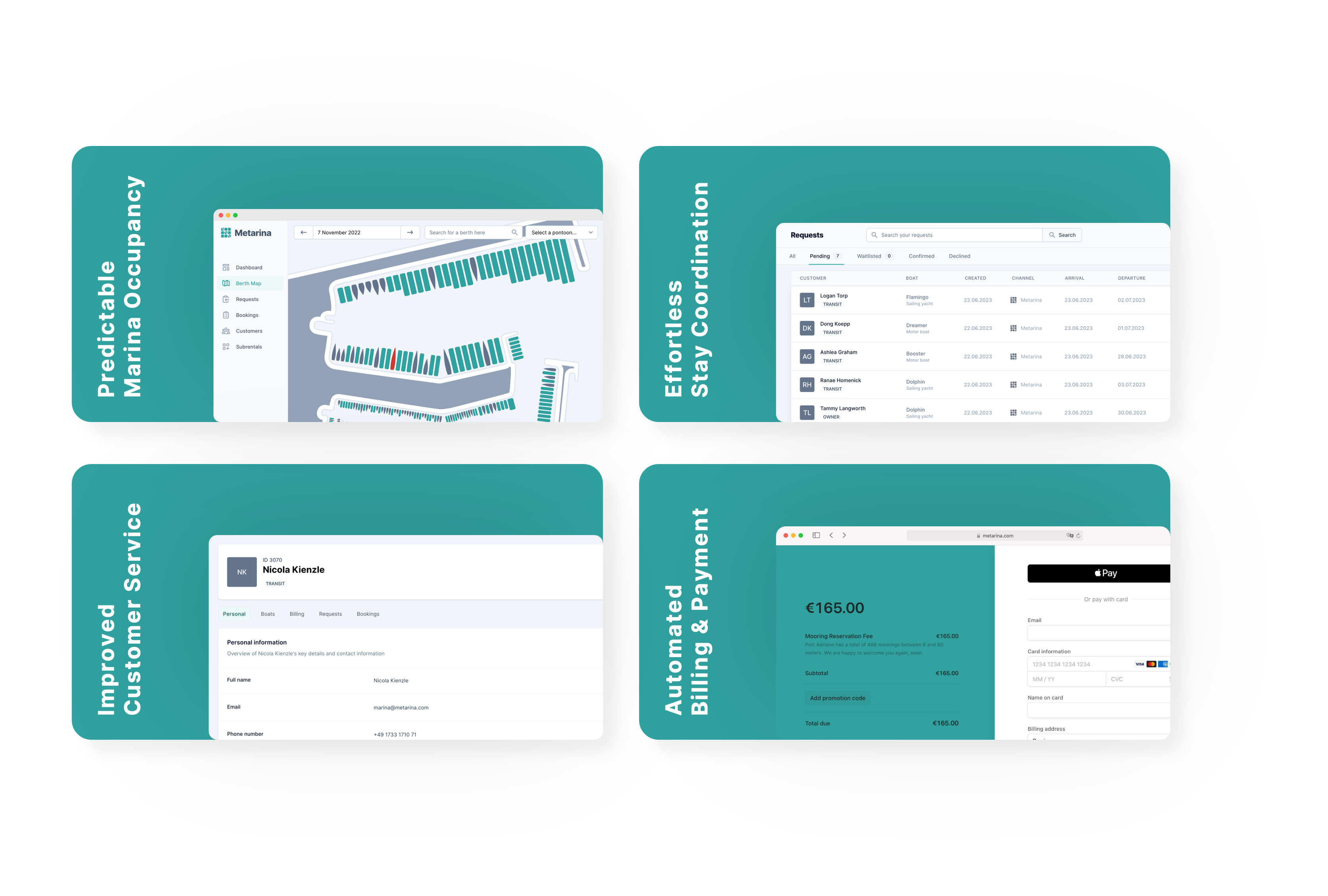 smart marina technology slides from marina booking app