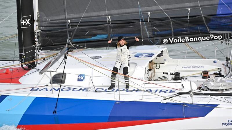 Clarisse Crémer on Banque Populaire X finishes the Vendée Globe © Olivier Blanchet / Alea #VG202