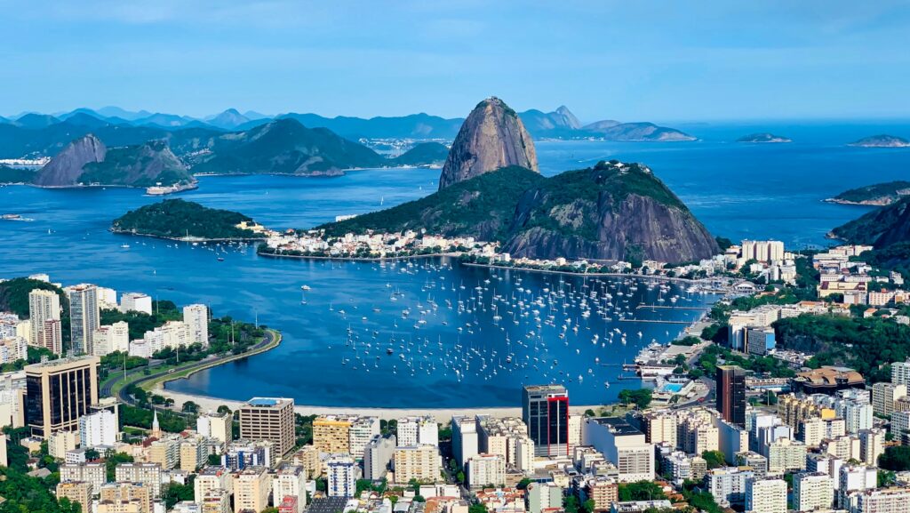 Prise de vue aérienne de Rio de Janeiro au Brésil.