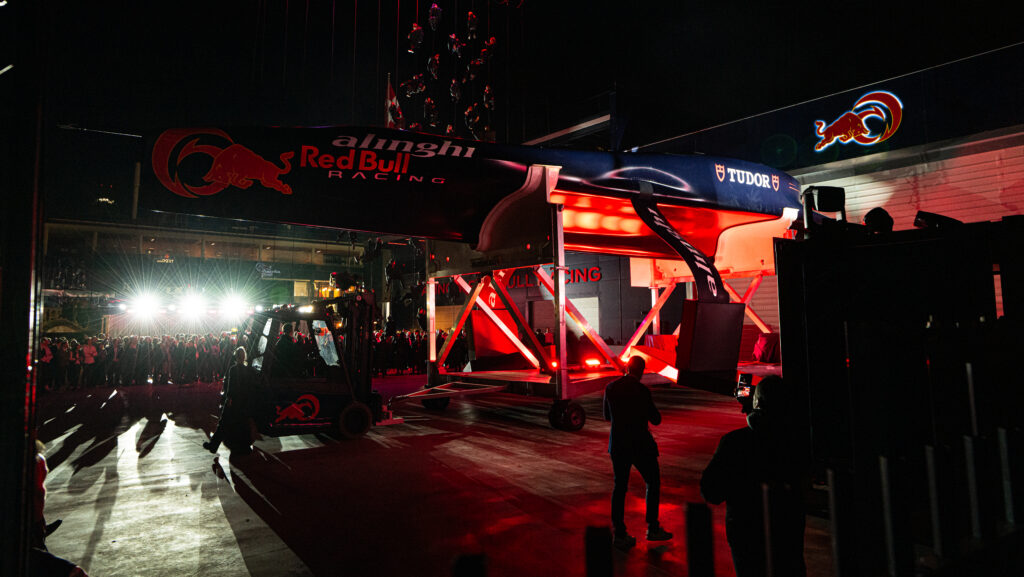 Alinghi Red Bull Racing, Day 0 of AC75 ‘’BOAT ONE’’ (B2), New AC75 unveiling ceremony in Barcelona. - 5April2024. 37th America’s Cup Recon.