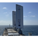 WindWings attached to the deck of a cargo ship.These have been proven to reduce energy consumption