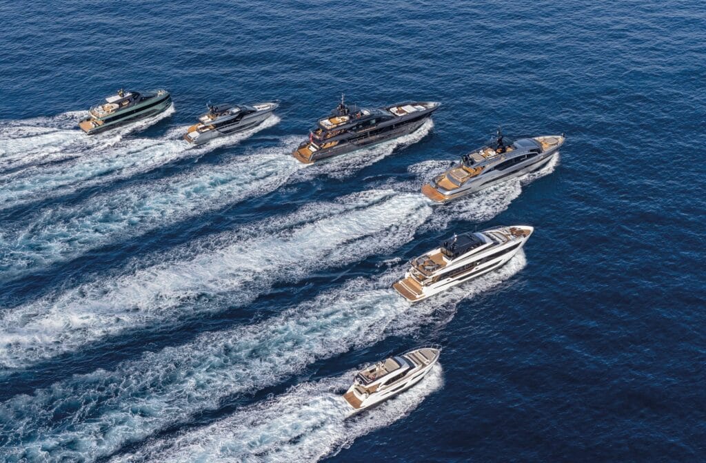 Ferretti Boats surge across the water in a V formation as the group releases positive finances for 2024